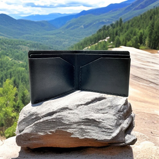 Patina Bifold from Onyx Black collection in the Mountains